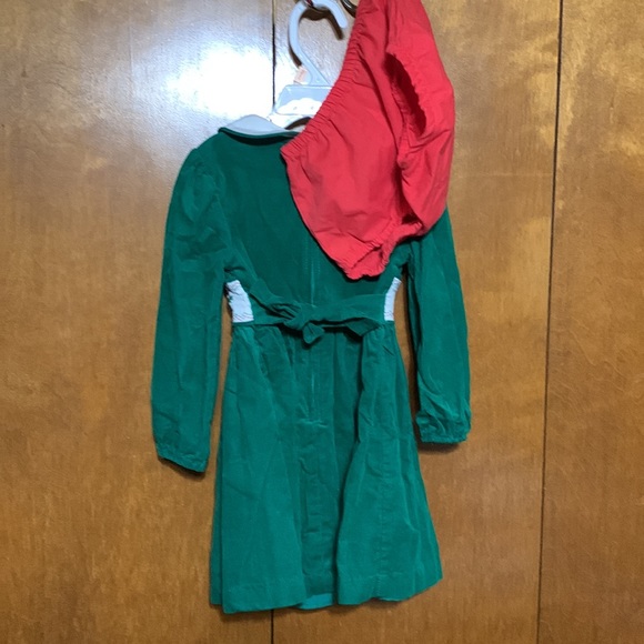 LAST CHANCE- 2T Poinsettia corduroyed Holiday Dress with “undies” - Picture 4 of 11